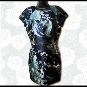 Zara Basic Cap Sleeve Fitted Mini Cocktail Dress